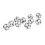 10PCS White Polyhedral Dice - Ideal for Role Playing & Educational Use 16