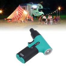 120000RPM Mini Handheld Wind Turbo Fan - 3000mAh, USB Charging, Portable Green
