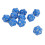 Role Playing Tabletop Dice Set 10PCS Blue 20-Sided Lightweight Polyhedral Dices 2