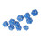 Role Playing Tabletop Dice Set 10PCS Blue 20-Sided Lightweight Polyhedral Dices 10