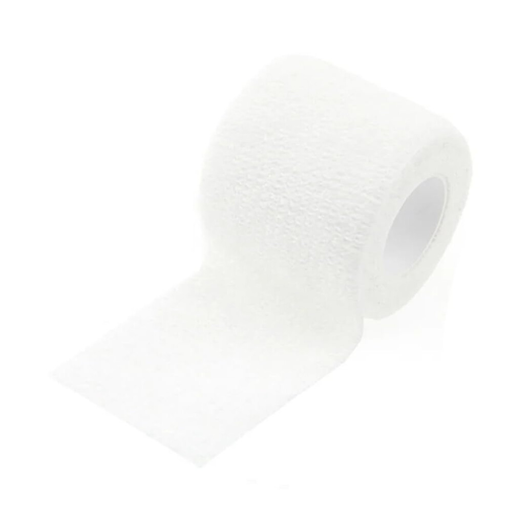 White Sport Self Adhesive Elastic Bandage Wrap Tape 5Cm X 4.5M For Knee Ankle Finger Shoulder Support