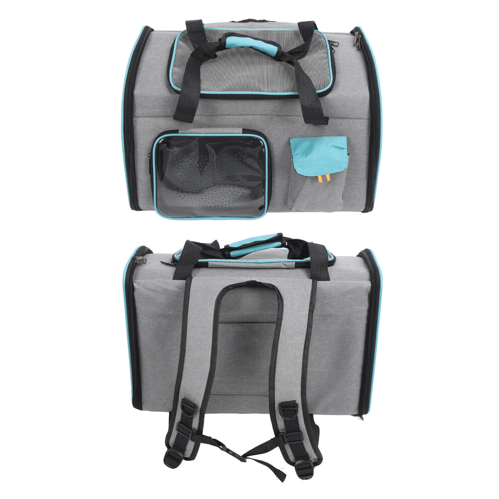 Convenient Grey and Blue Pet Carrier with Breathable Mesh Easy to Carry-image-OPC-PKF2P5Y-NEW