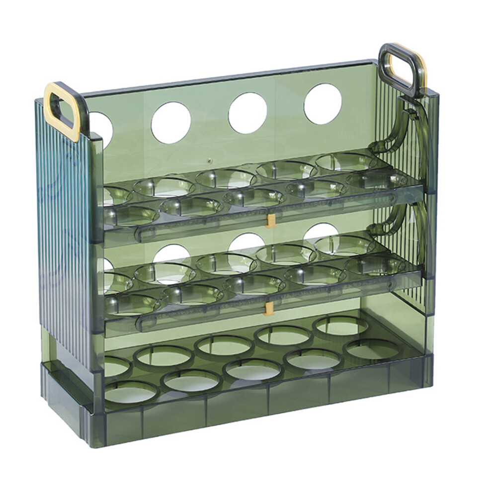 Egg Organizer 3 Layer 30 Grid Large Capacity Plastic Reversible Egg Container 9351348841802