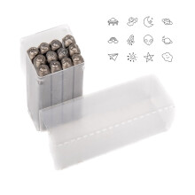 12 Pieces Love Themed Sturdy Steel Stamping Set for Creative