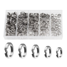 200Pcs 5 Size Fishing Split Rings 9mm 8mm 7mm 6mm 5mm Fishing