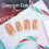 24Pcs Short Square Press on Nail With Christmas Stripes Designs 7