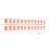 24Pcs Short Square Press on Nail With Christmas Stripes Designs 4
