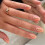 24Pcs Short Square Press on Nail With Christmas Stripes Designs 1