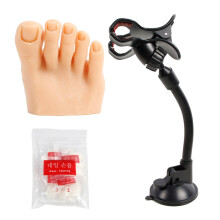 Practice Fake Foot Model,Movable Silicone Fake Foot for Nails