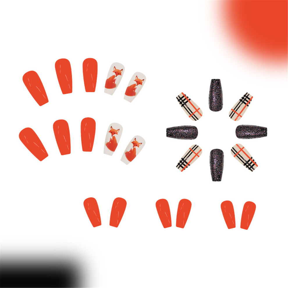 Press On Nail Fall False Nail Full Coverage 24pcs Thanksgiving