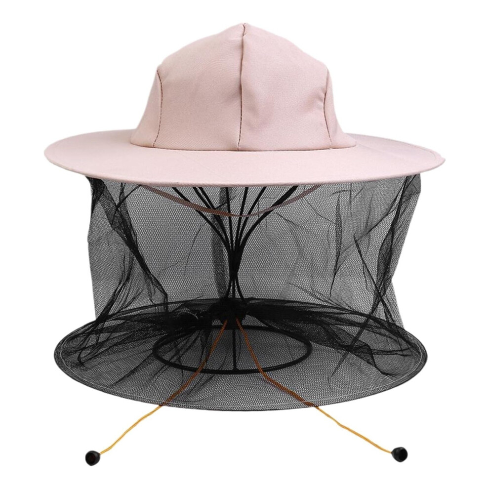 Beekeeper Hat with Veil and Mesh Head Net for Face Protection, Lightweight Pink Beekeeping Cap for Insect Defense-image-OPC-PKF2R7D-NEW