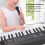Teclado infantil de 37 teclas 16.1x5.9in Micrófono USB/3xAA 5