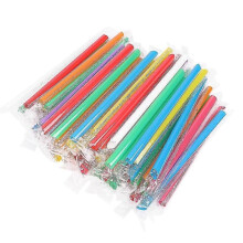 100pcs Colorful Drinking Plastic Thick Jumbo Straws for Party Milktea Smoothie 20*0.8cm