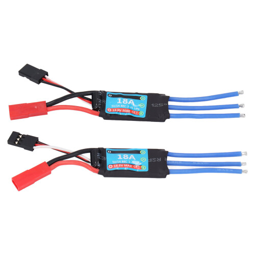 2 pezzi ESC RC brushless 18A 40A 2-4S LiPo 1/24-1/28 1
