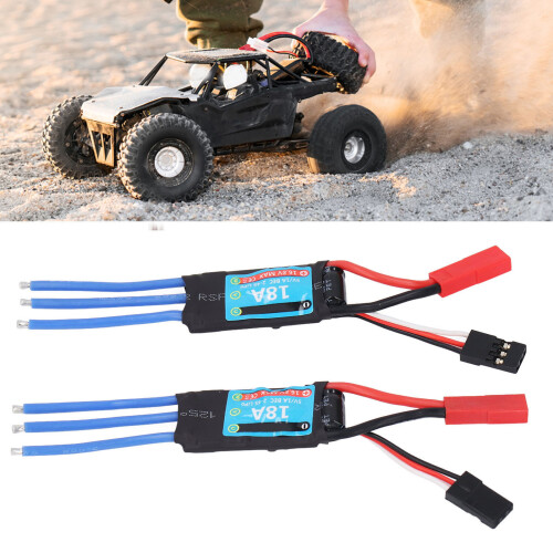 2 pezzi ESC RC brushless 18A 40A 2-4S LiPo 1/24-1/28 2