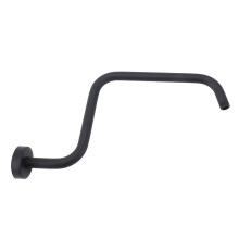 Bras de douche en acier inoxydable en forme de S pour mur noir