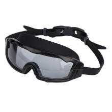 Anti-Fog Swimming Goggles with Earplugs Clear Lens Wide Field of View Black