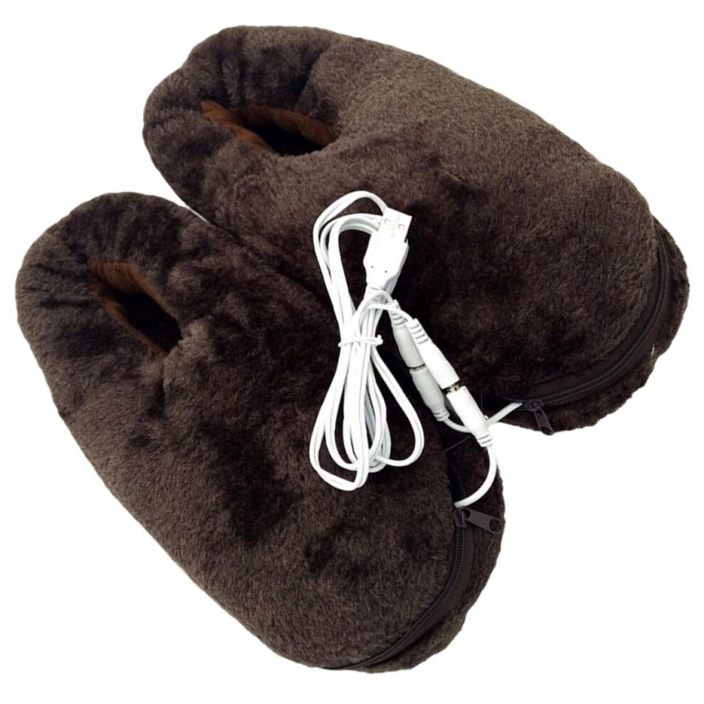 Foot Warmer Shoes Reusable Heating Slippers for Winter, Comfortable Warmth, Soft Material, Available in Multiple Sizes