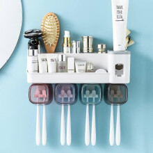 Toothbrush Holder Wall Mounted,3 Cups Holders for Bathroom,Large Capacity,Provent Toothbrush Misuse and Easy Keep Clean