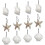 Seashell Shower Curtain Hooks, 12 Pcs Shower Curtain Rings, Rustproof Decorative 1