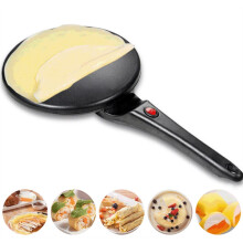 Household Electric Hot Pancake Pot, Black Commercial Breakfast Machine, 25 Seconds Cooking Time, Non-Stick Surface