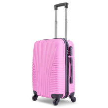 (Pink) Cabin Suitcase - Hardshell Airline-Approved Luggage Bag for Travel - Cabin Bag with Inner Pockets, Extendable Top Handle, Side Handle