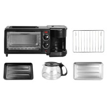 3 in 1 Breakfast Center Station Stainless Steel Non-Stick Griddle for Bread, Eggs, and Pancakes, Compact Design