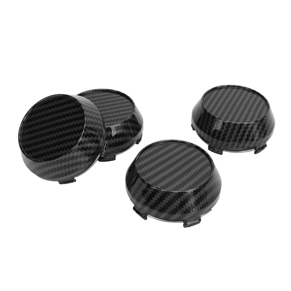 4 Pcs 60Mm Wheel Center Caps Carbon Fiber Style Universal Tyre Rim Covers 4001348854795