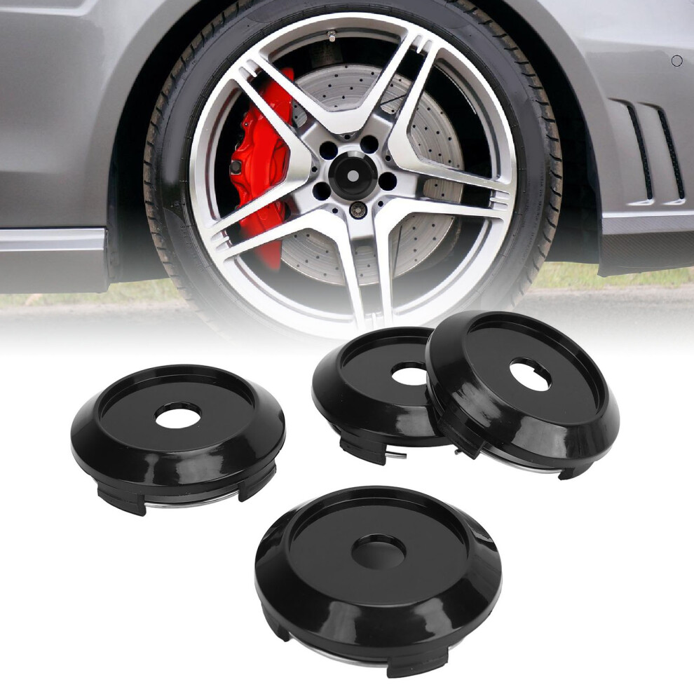 64mm Universal Black Wheel Hub Cap Set Anti-Rust UV Gloss Coated 4PCS-image-OPC-PKF2TKT-NEW