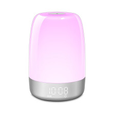 Wake-Up Night Light Sunrise Simulation Bedside Lamp with 3-Way Dimming, Time Display, Sleep Aid for Bedrooms