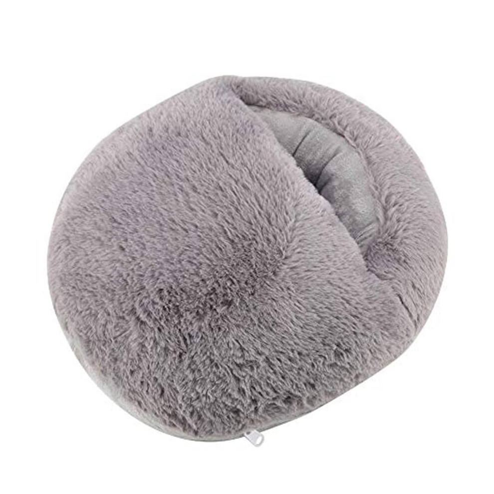 Heated Foot Warmer USB Rechargeable Plush Cushion Winter Washable Thick Electric Foot Warmer for Home Use