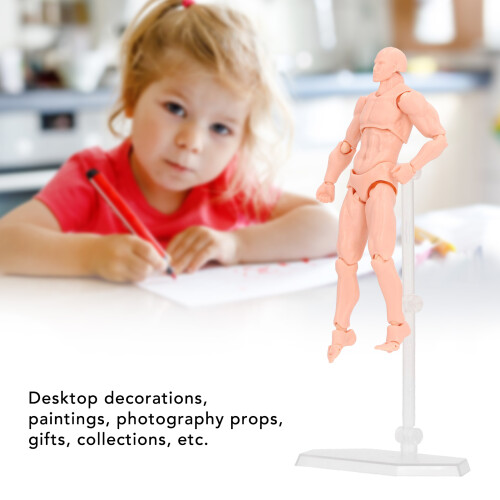 PVC Action Figure Model with Movable Joints, Male Mannequin Support 2