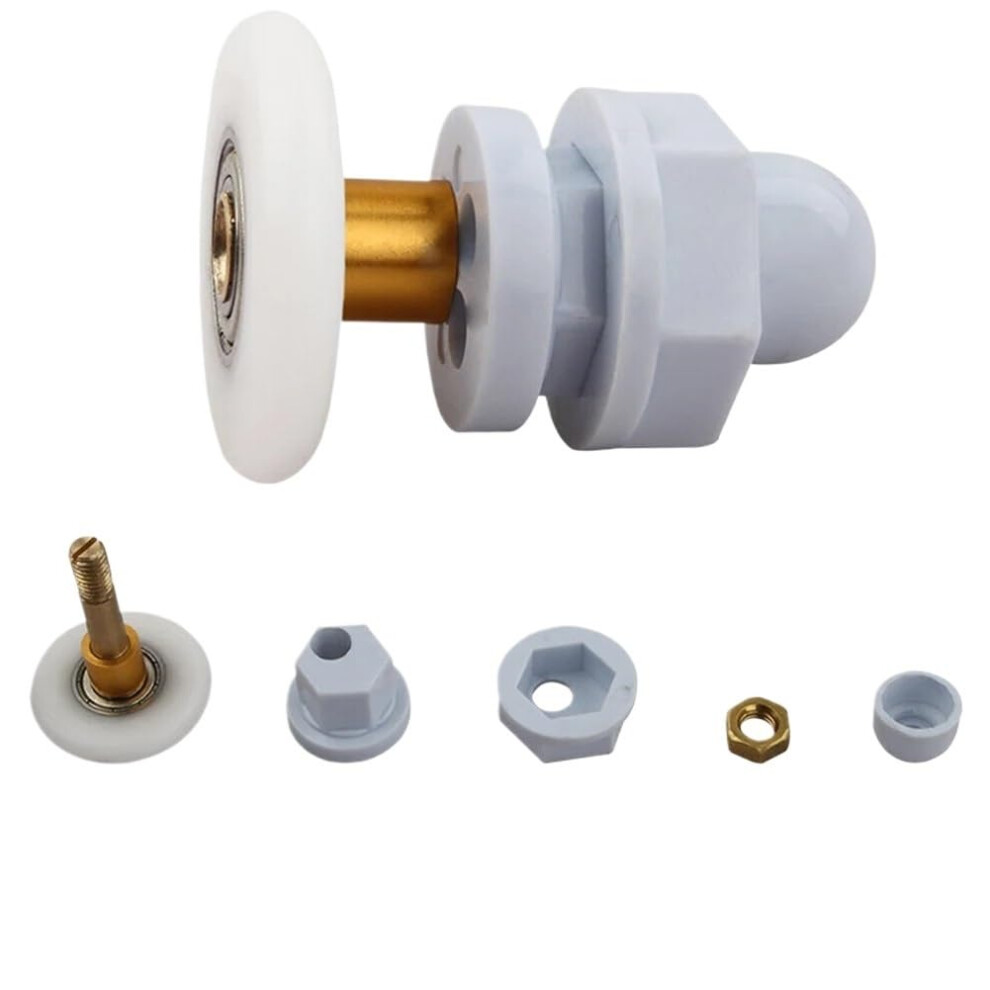 Shower Door Rollers 4X Set 19Mm 23Mm 25Mm 27Mm 29Mm Durable Pulley Wheels For 4-8Mm Glass Shower Doors 6447073587733