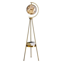 Floor Lamp Modern Brass Floor & Table Lamp With Foot Switch For Bedroom Office Living Room