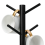 Bamboo Coffee Cup Holder with 6 Hooks, Thickened Base Black Mug Tree 5