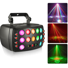 LED Stage Strobe Light Sound Activated Effects, RGB Color, Rapid Heat Dissipation for Parties and KTV