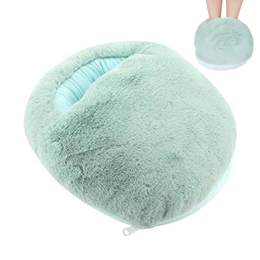 Feet Warmer Pad USB Rechargeable | Fuzzy Thick Plush Washable Foot Heater for Home, Work, and Study in Winter
