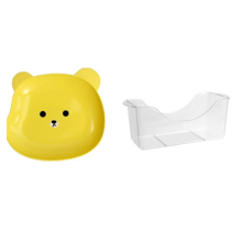 Conjunto de 8 pratos para lanche de urso, pratos pequenos antiqueda para uso doméstico, A