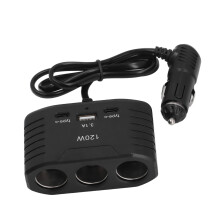 120W Car Charger USB Type C Multi-Port, 12V/24V Auto Power Adapter