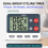 Digital Kitchen Dual Group Cycling Timer Three Timing Options 4