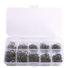400pcs Carbon Steel Barbed Fishing Hook Eyed Sea Fish Hook
