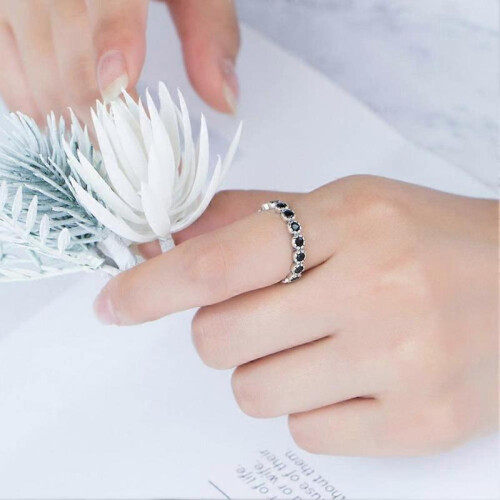 Women 925 Sterling Silver Vintage Creative Ring Adjustable Open Ring Jewelry 2