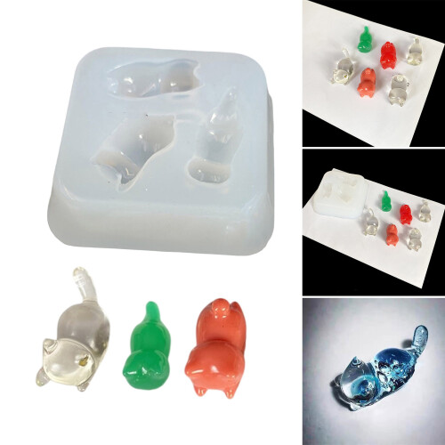 Three Cats Mold Epoxy Resin Crafts Mold Practical Jewelry 1