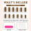 24Pcs Long Square French Flower Bows False Nail Set Press on 3