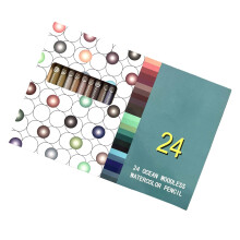 24 Color Watercolor Pencil Woodless Colored Pencils for Artist
