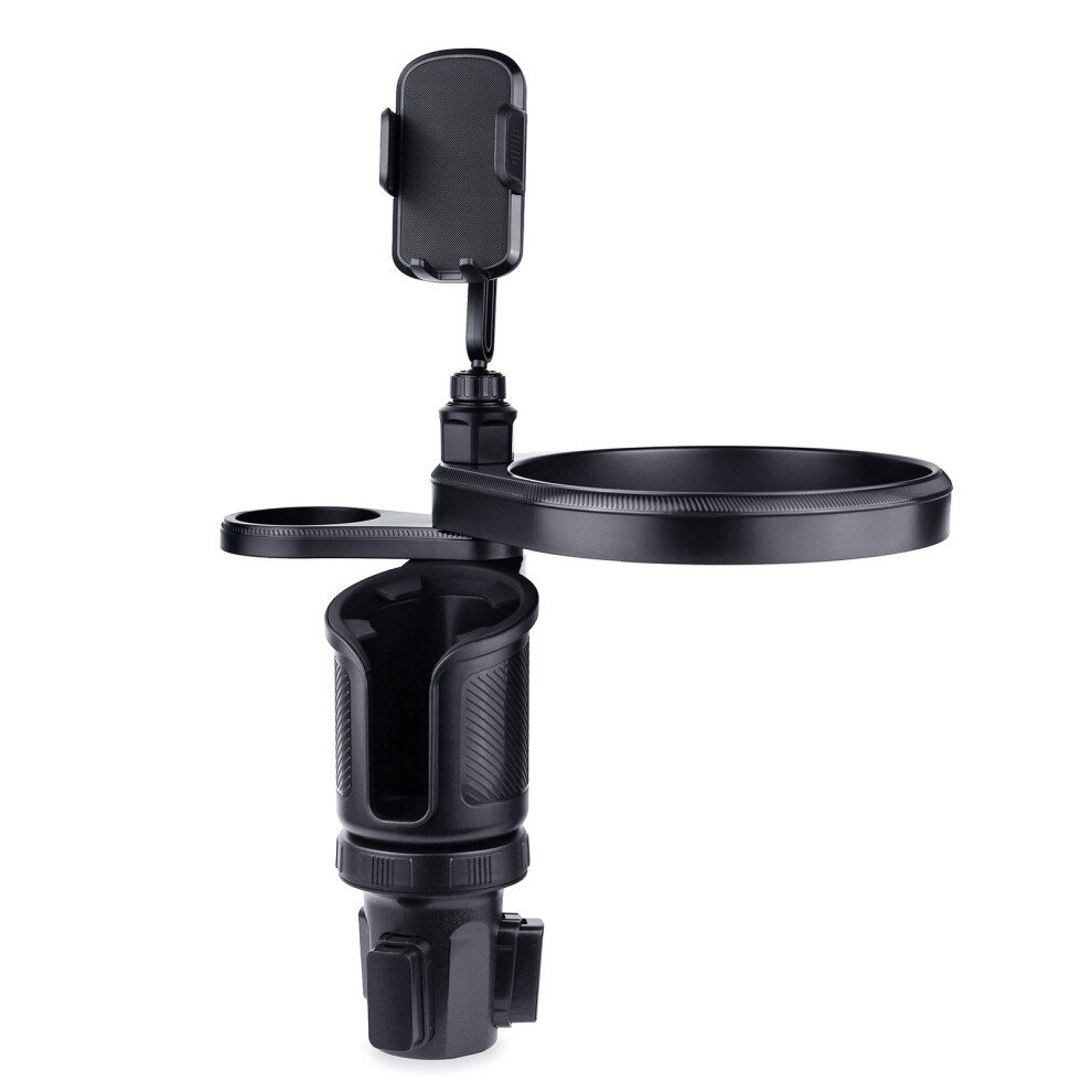 Extender Tray with Rotatable Phone Holder Cup Holder and Food