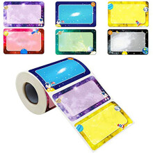 Cartoon Planet Name Sticker 55x90mm Clothing Labels for Daycare