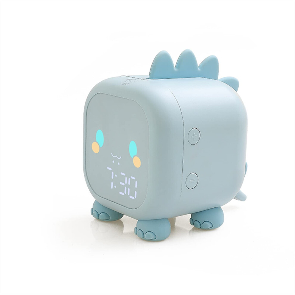 Classic Design Kids Dinosaur Digital Alarm Clock With Night Bedside Wake Up Clock For Children's Bedroom Light/Blue