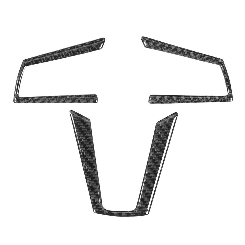 3Pcs Steering Wheel Button Frame Trim Carbon Fiber 8320539085494