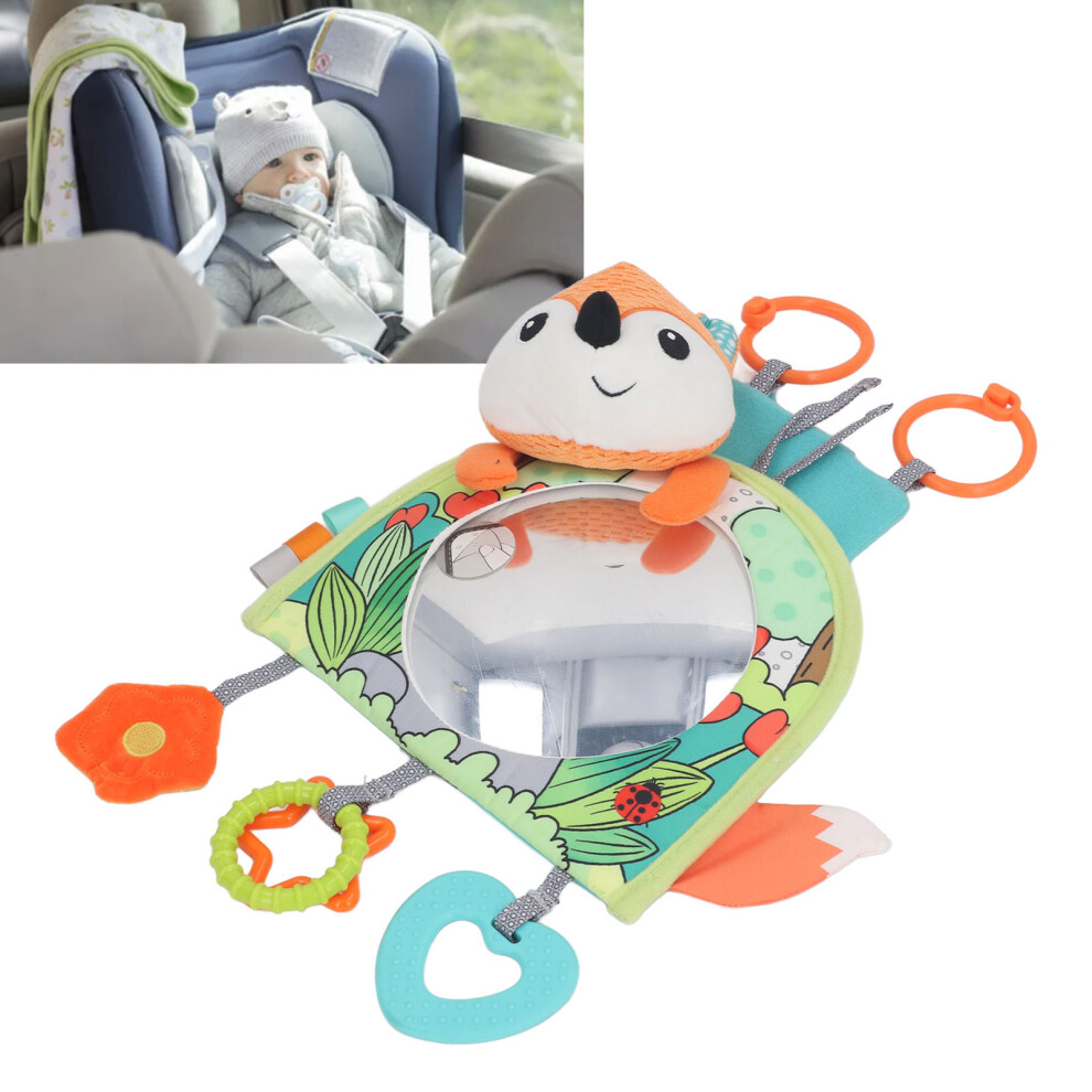 Soft Fabric Baby Car Mirror Toy for Newborns 20.3x35cm